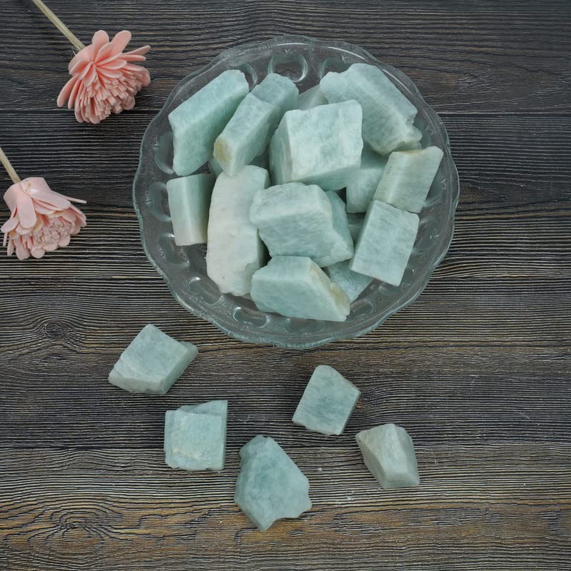 SUBSH Amazonite Crystal - Bulk Rough Stones and Crystals - Healing Crystals - Polished Rocks - Raw Crystals - Healing Stones - Rocks for Tumbling - Table Decor - Crystal Gifts - Image 8