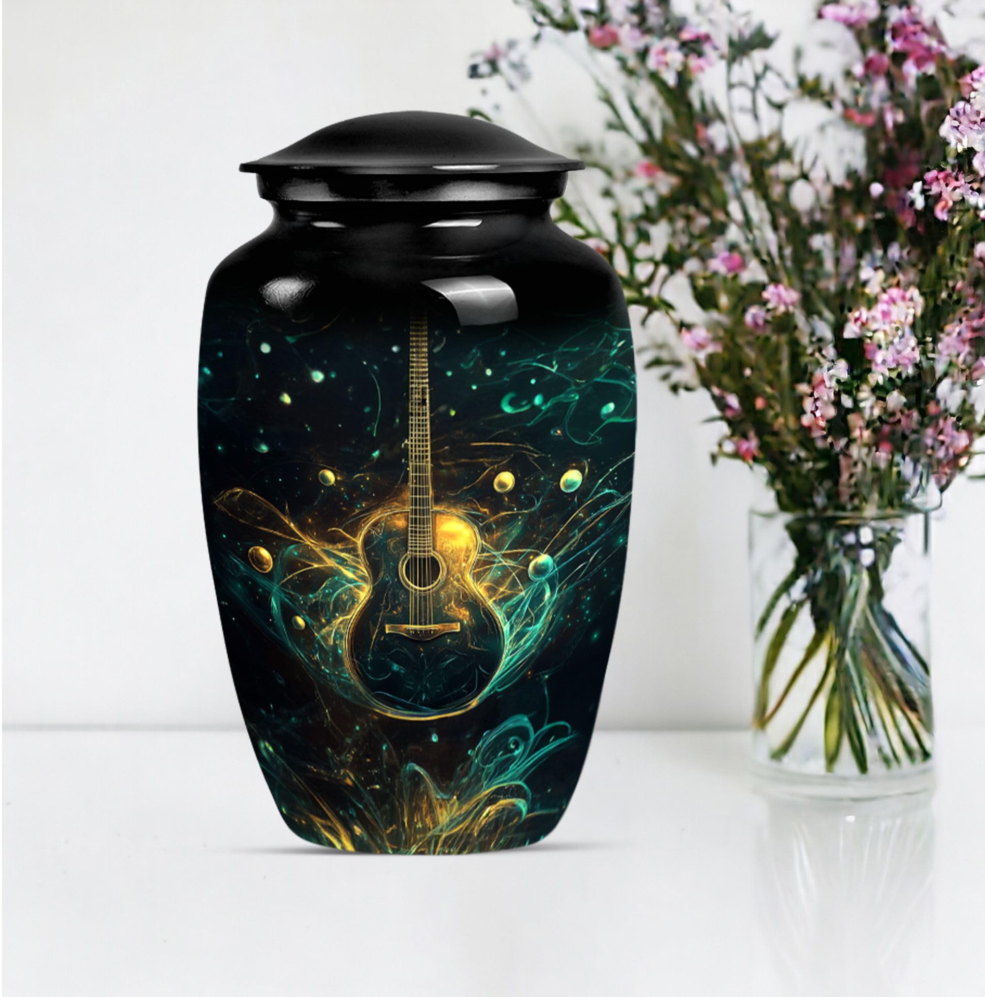 SUBSH Guitar Waves, 10 Inch Urn, Urn for Ashes Adult Female, Urn for Ashes Adult Male, Cremation Urn, Large Urn, Memorial Urn, Urn for Dad, Funeral Urn, Urn for Mom, Burial Urn - Image 6