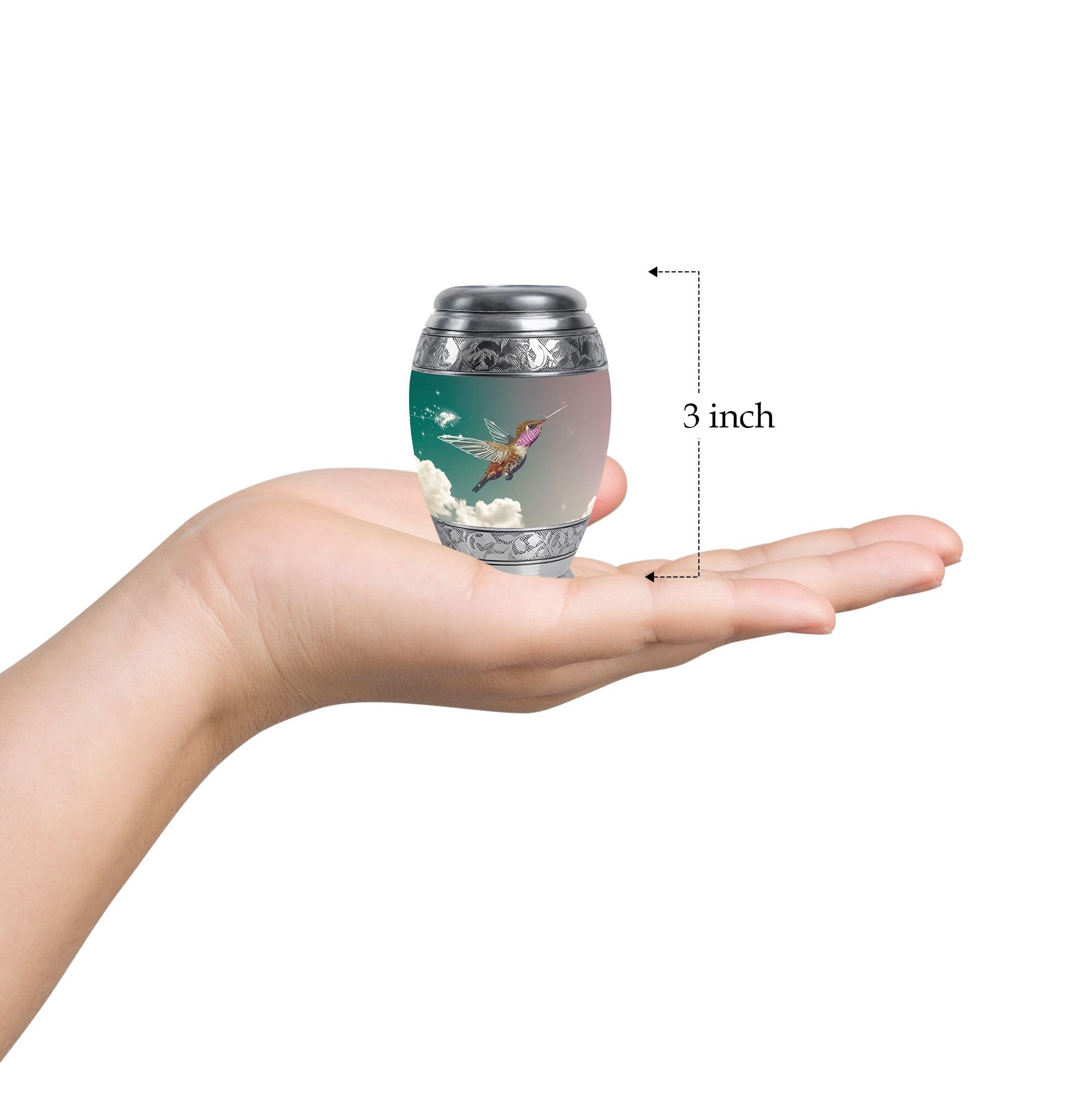 SUBSH Humming Bird Urn for Ashes, 3 Inch Urn, Small Keepsake Urns for Human Ashes, Cremation Urn, Green Pet Urn for Ashes, Urns for Human Ashes Adult Man, Urns for Human Ashes Adult Women - Image 3