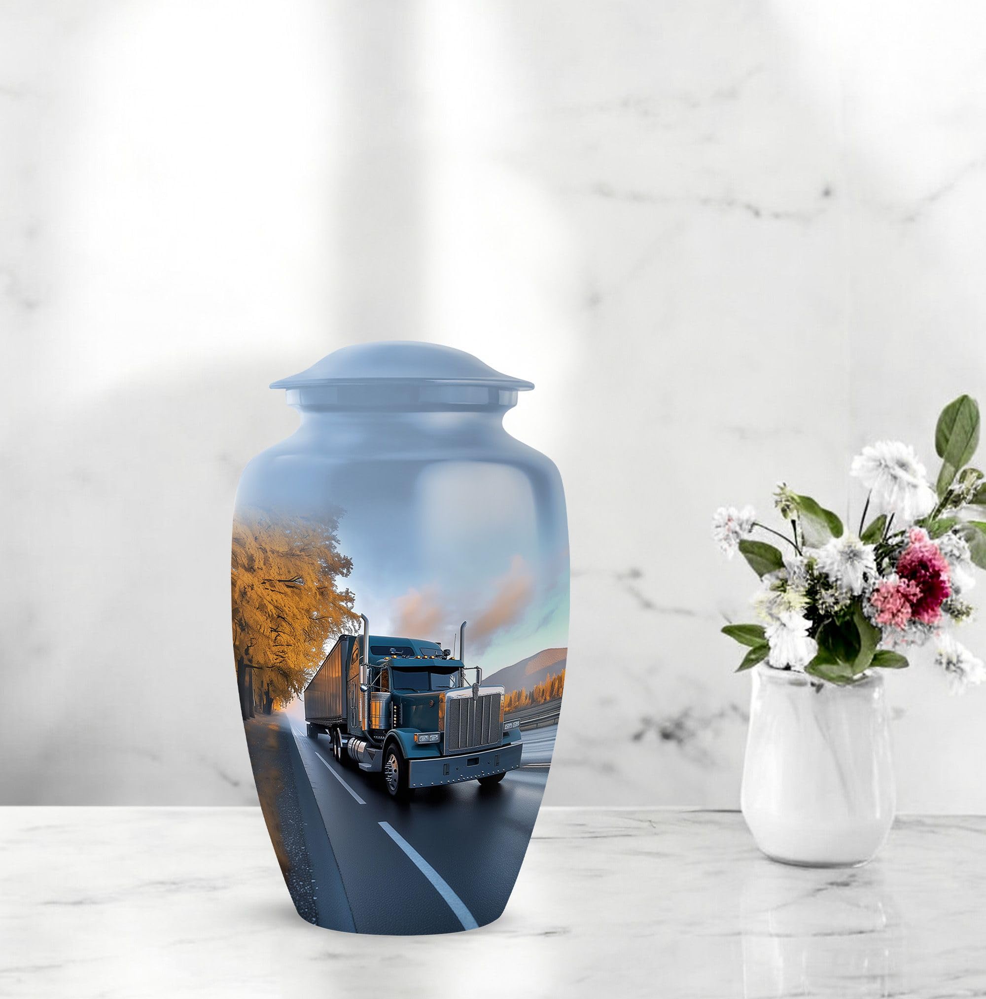 Subsh Truck Memorial Urns for Human Ashes Adult Mom & Dad, Funeral Large Urn for Human Ashes Adult Men & Women, Cremation Gift for Decorative, 10inch - Image 6